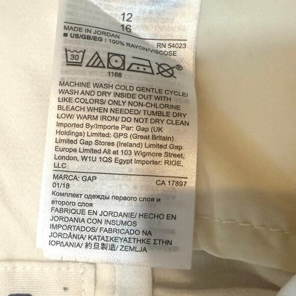 Gap 12 Drapey Trouser pleated front satiny dress pant P 2780 - Picture 4 of 10